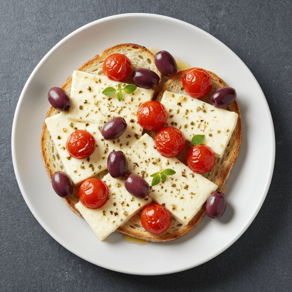 Baked Feta with Cherry Tomatoes and Olives