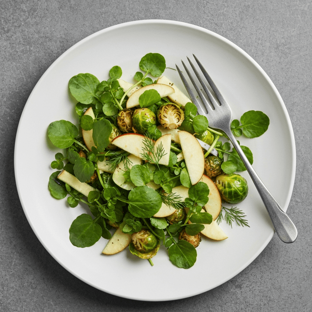 Watercress & Apple Salad with Lemon-Dill Dressing