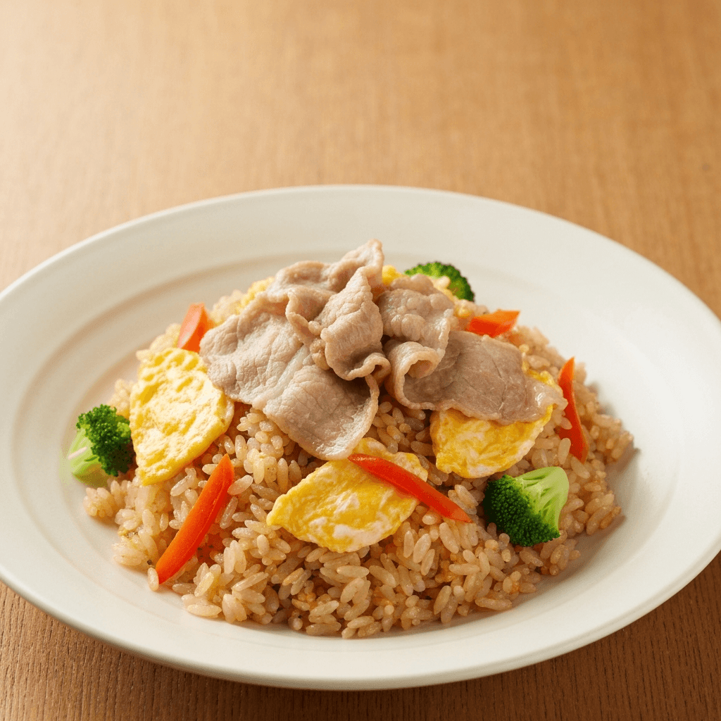 Japanese Fried Rice with Pork