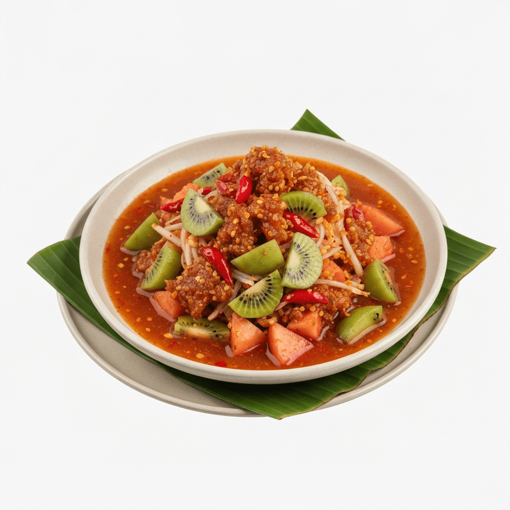 Rujak Buah (Indonesian Fruit Salad) with Spicy Palm Sugar Dressing