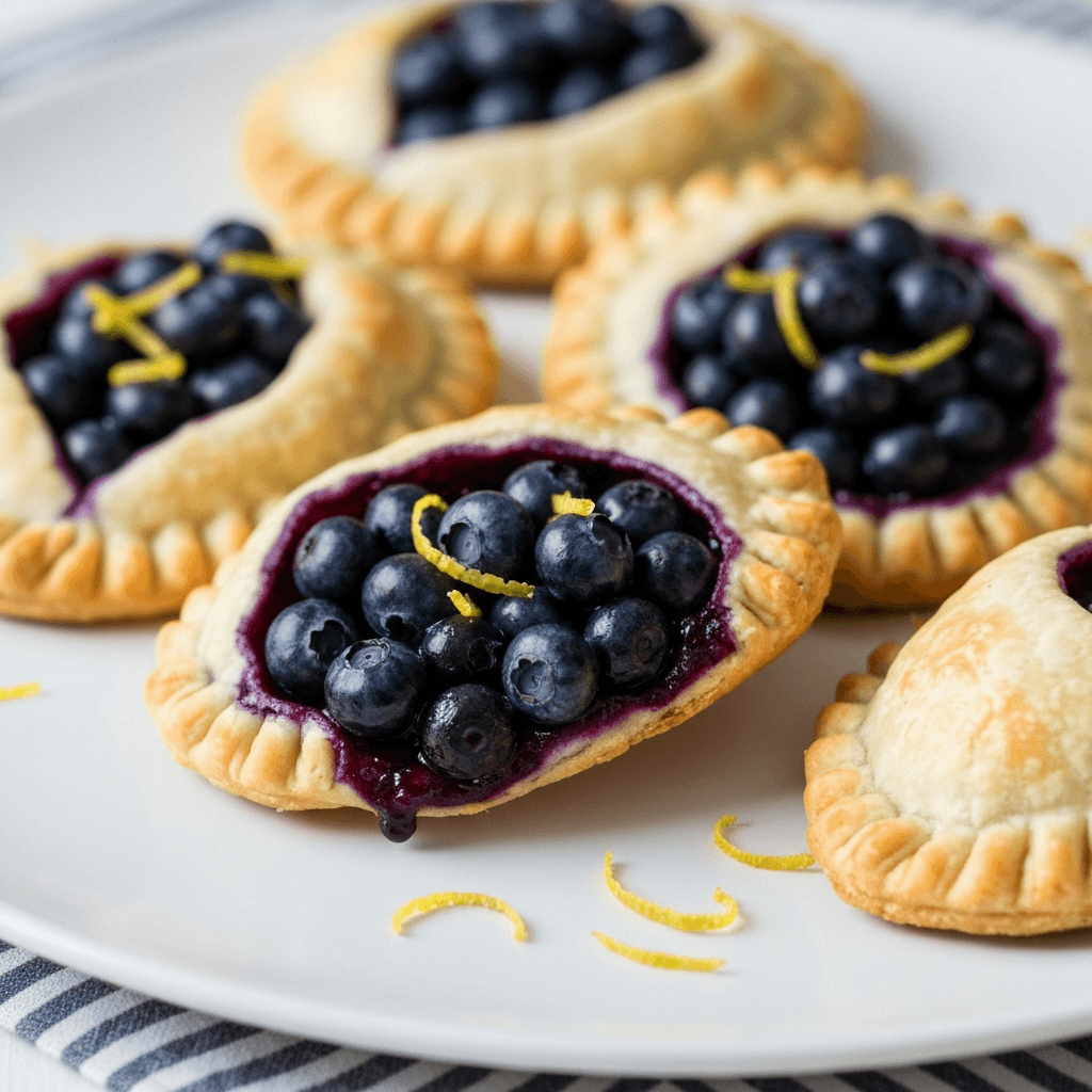 Blueberry and Lemon Empanadas with Powdered Sugar