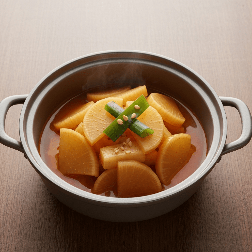 Korean Pickled Radish (Danmuji) Hot Pot