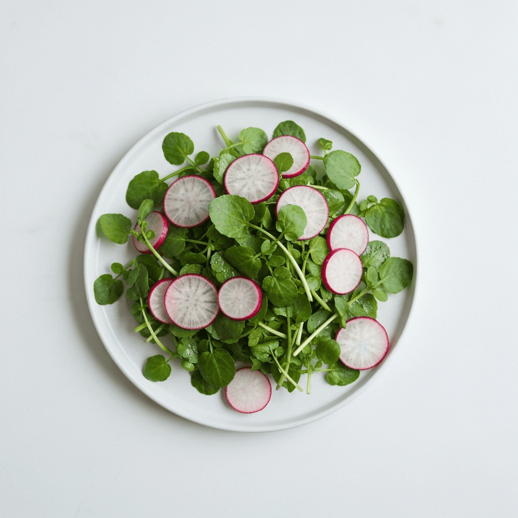 Watercress Salad with Quick Pickled Radishes