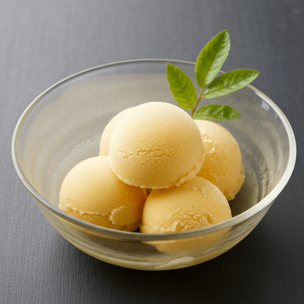 Yuzu and Ginger Sorbet