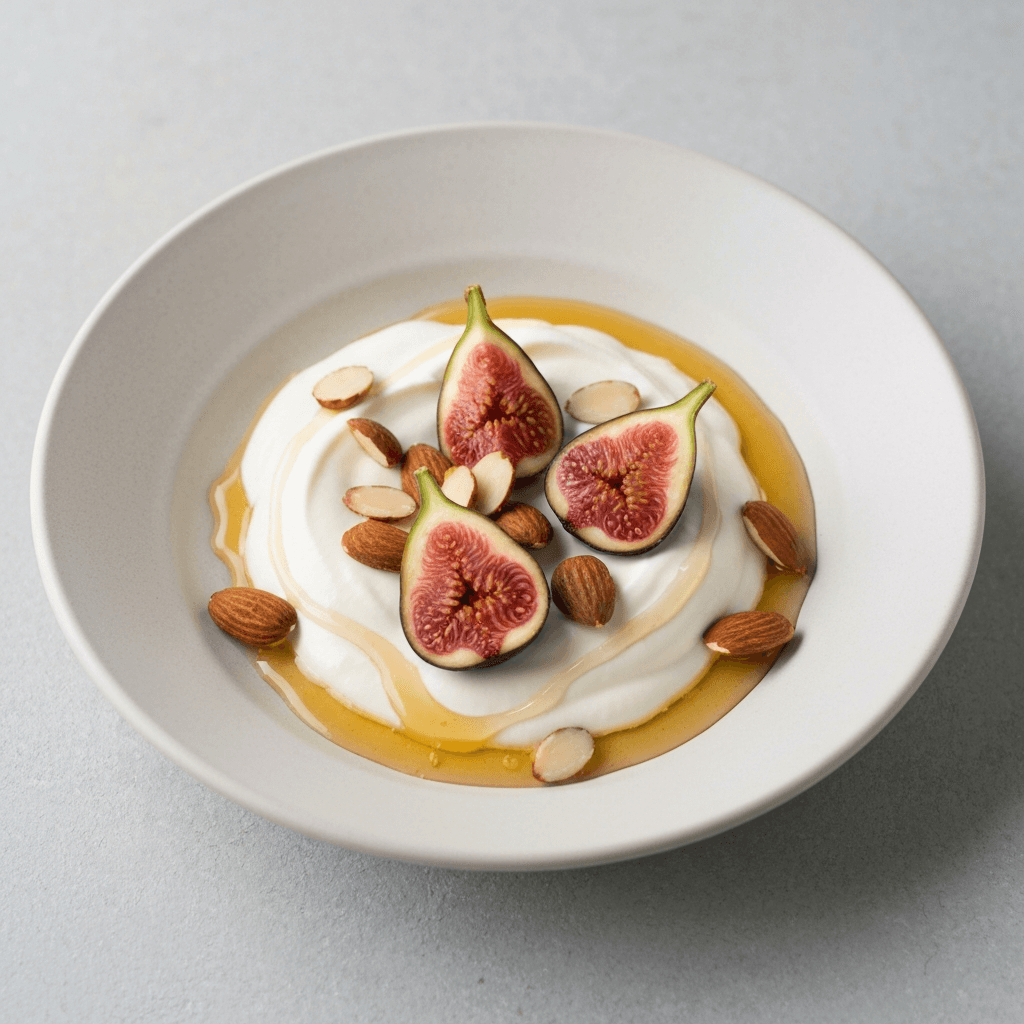 Honeyed Jersey Yogurt with Figs and Toasted Almonds