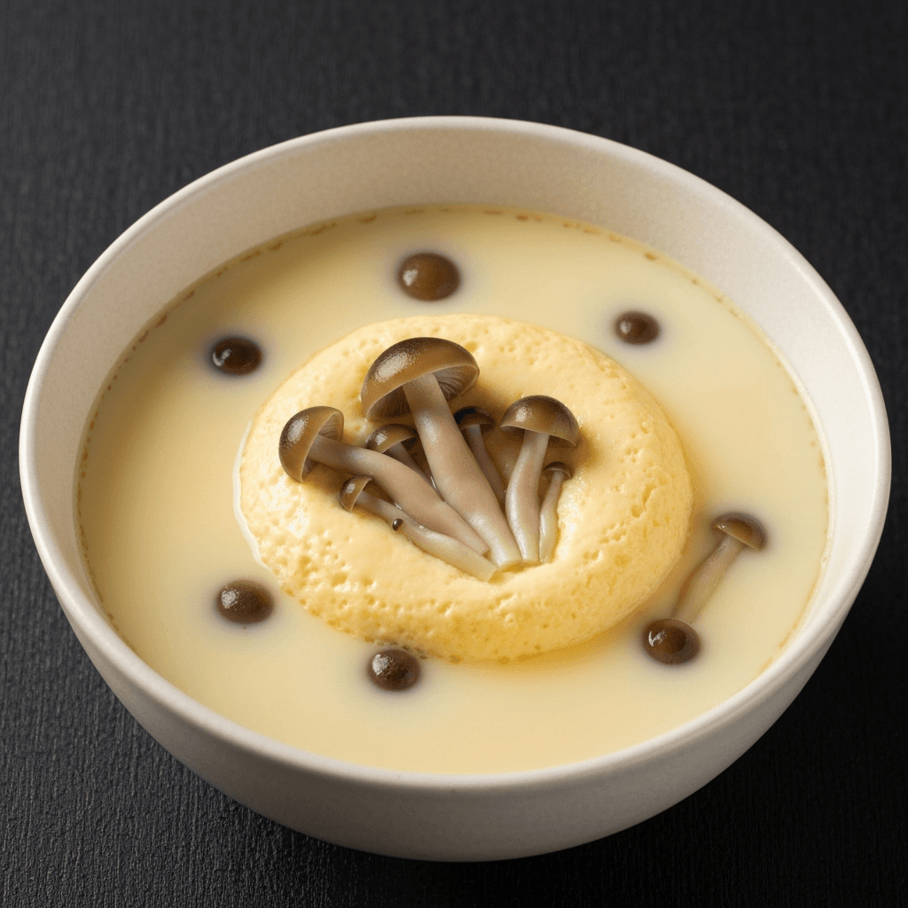 Japanese Steamed Egg with Mushrooms (Chawanmushi)