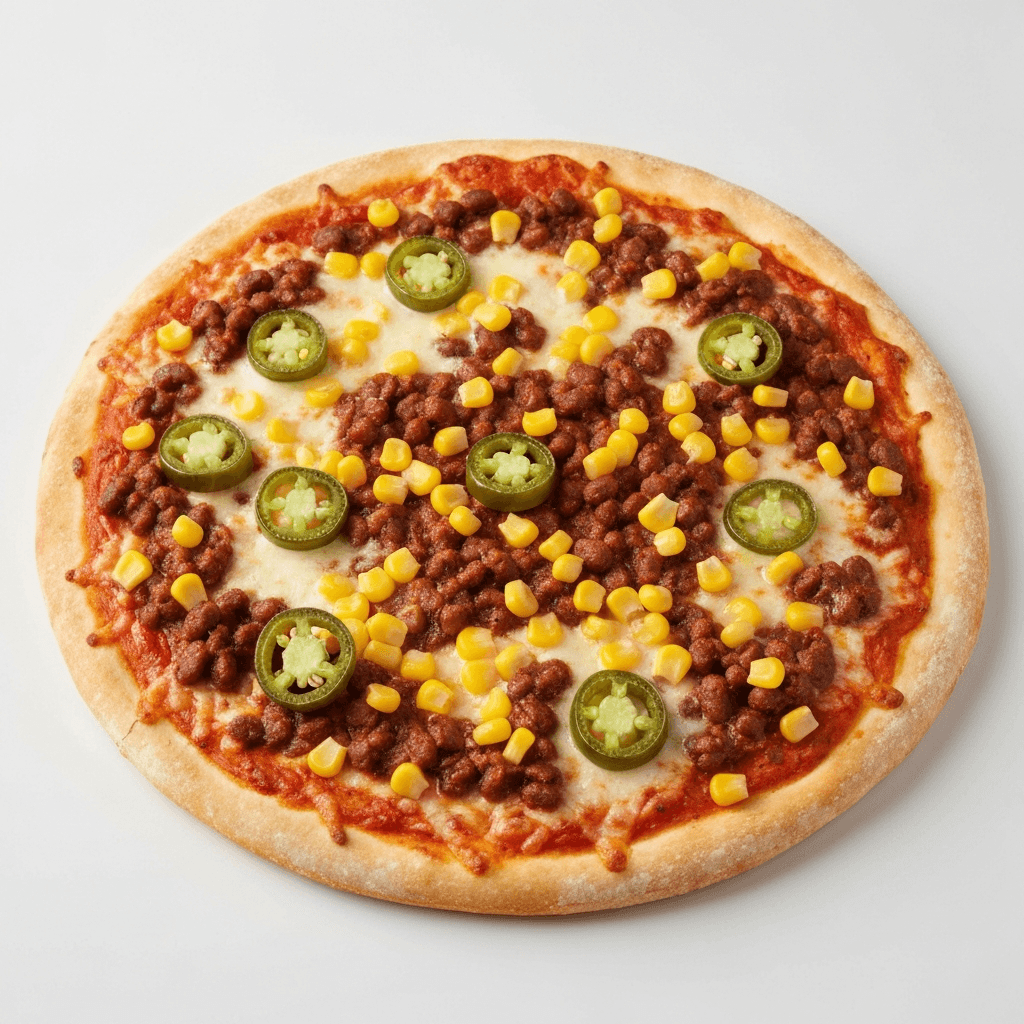 Chili Pizza with Corn and Jalapeños