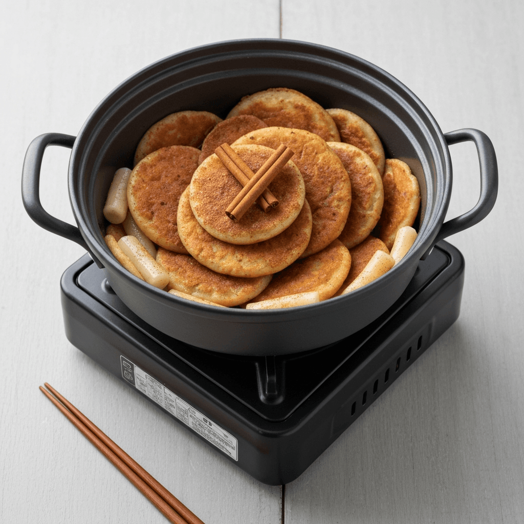 Korean Sweet Pancakes (Hotteok) Hot Pot with Cinnamon Sugar