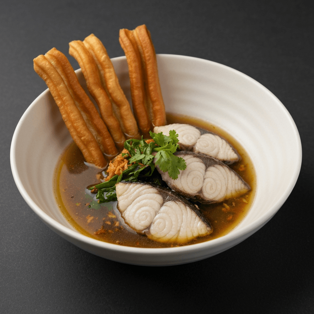 Kway Chap Inspired Fish Soup with Sourdough You Tiao