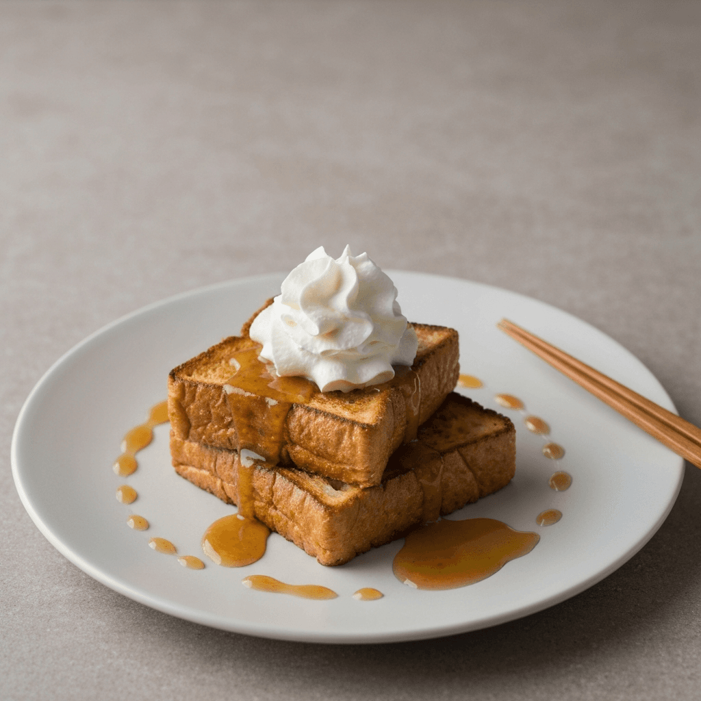 Pandan Sourdough French Toast with Bak Chor Mee Soup Glaze