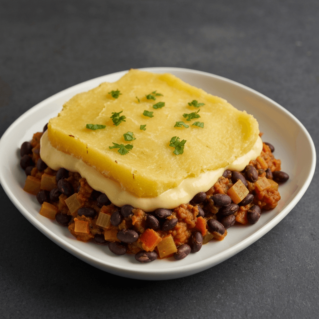 Brazilian Black Bean Shepherd's Pie with Yucca Topping
