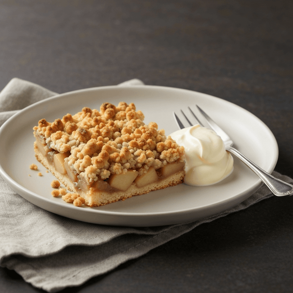 Jersey Black Butter Apple Crumble with Clotted Cream