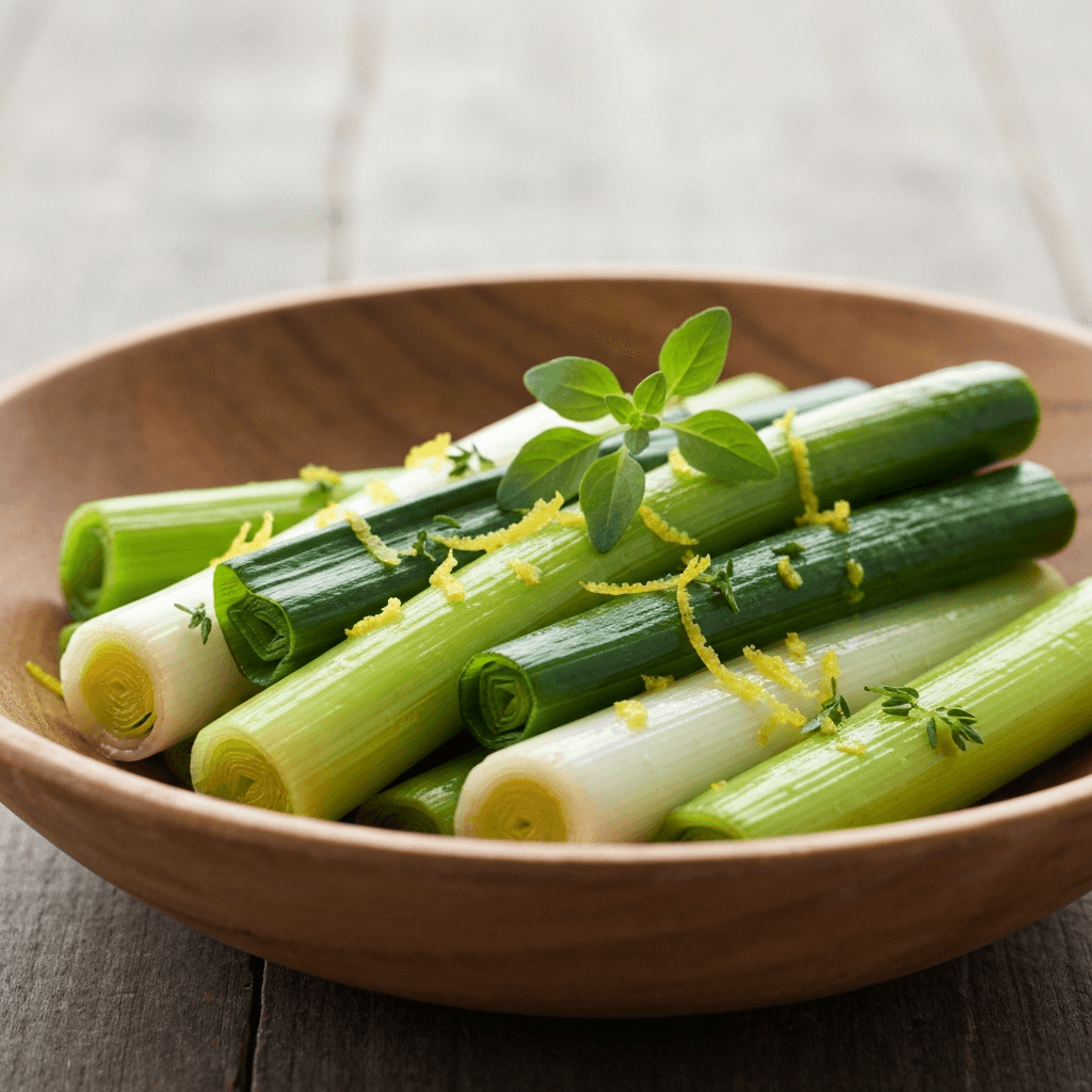 Pan-Fried Leeks with Lemon and Herbs