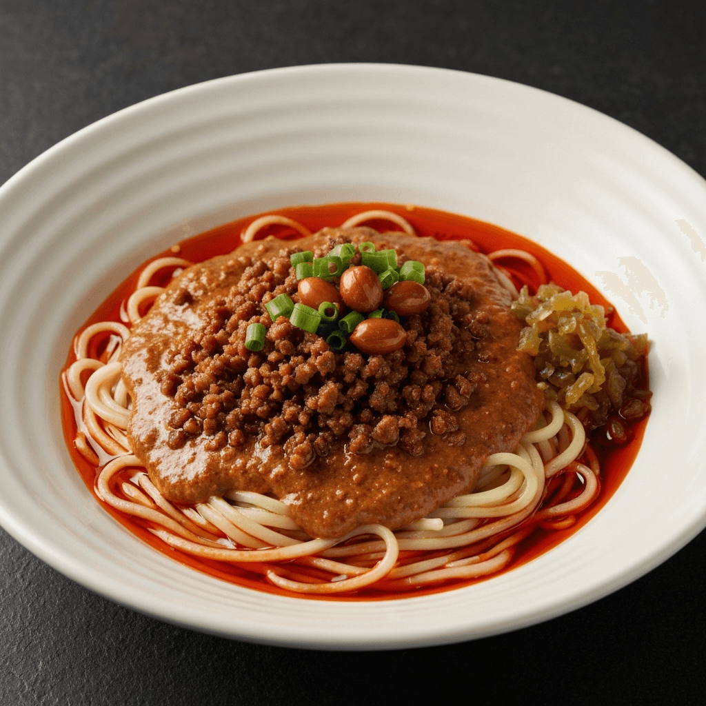 Dan Dan Noodles with Sesame Paste and Chili Oil