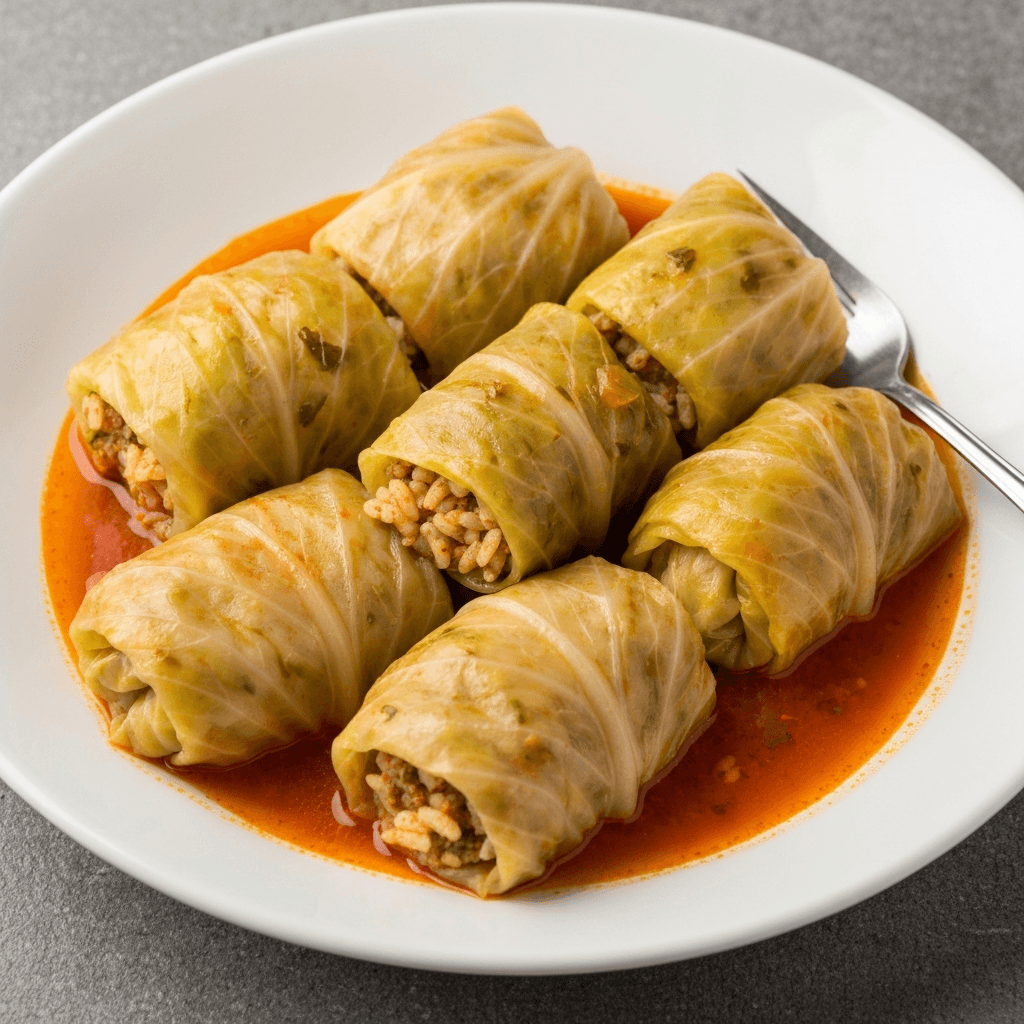 Lahana Sarması (Cabbage Rolls) with Rice and Spices
