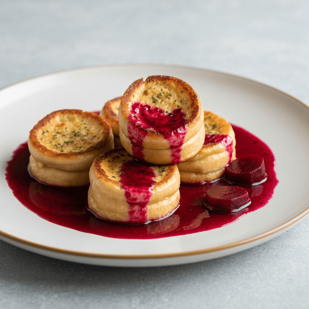 Pampushky French Toast with Beetroot Syrup