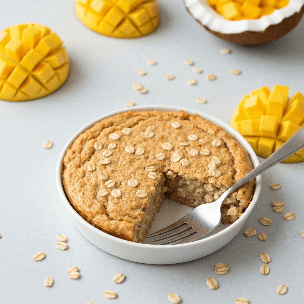 Coconut Mango Baked Oatmeal