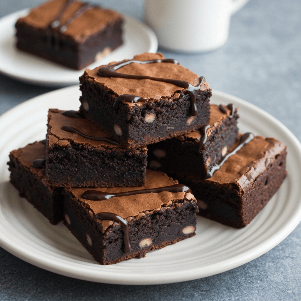 Black Bean Brownies with Espresso Glaze