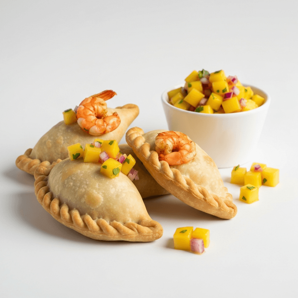 Spicy Shrimp Empanadas with Mango Salsa