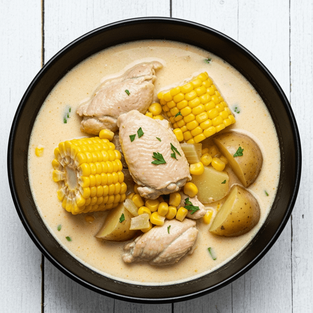 Creamy Chicken and Corn Stew (Caldo de Pollo y Maíz)