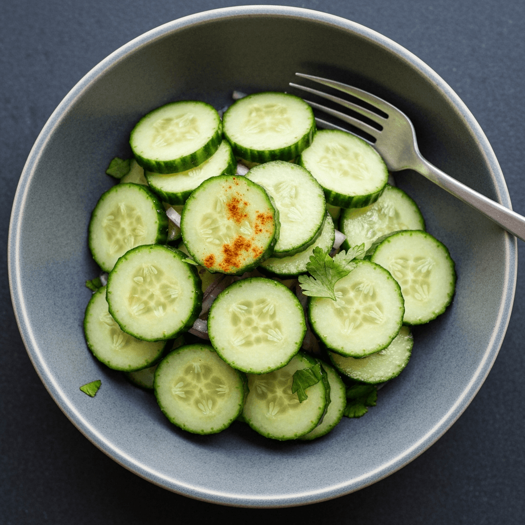 Curried Cucumber Salad with Lime Vinaigrette