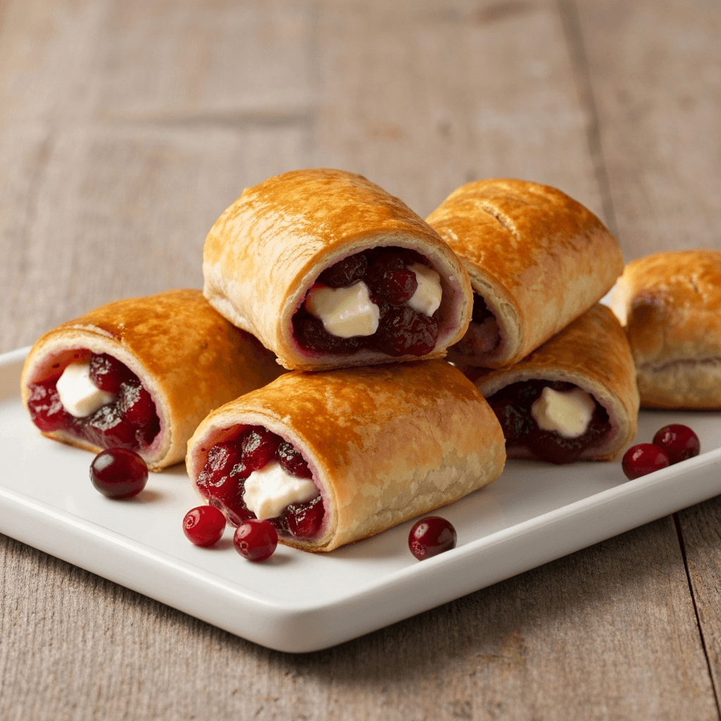 Cranberry and Brie Sausage Rolls