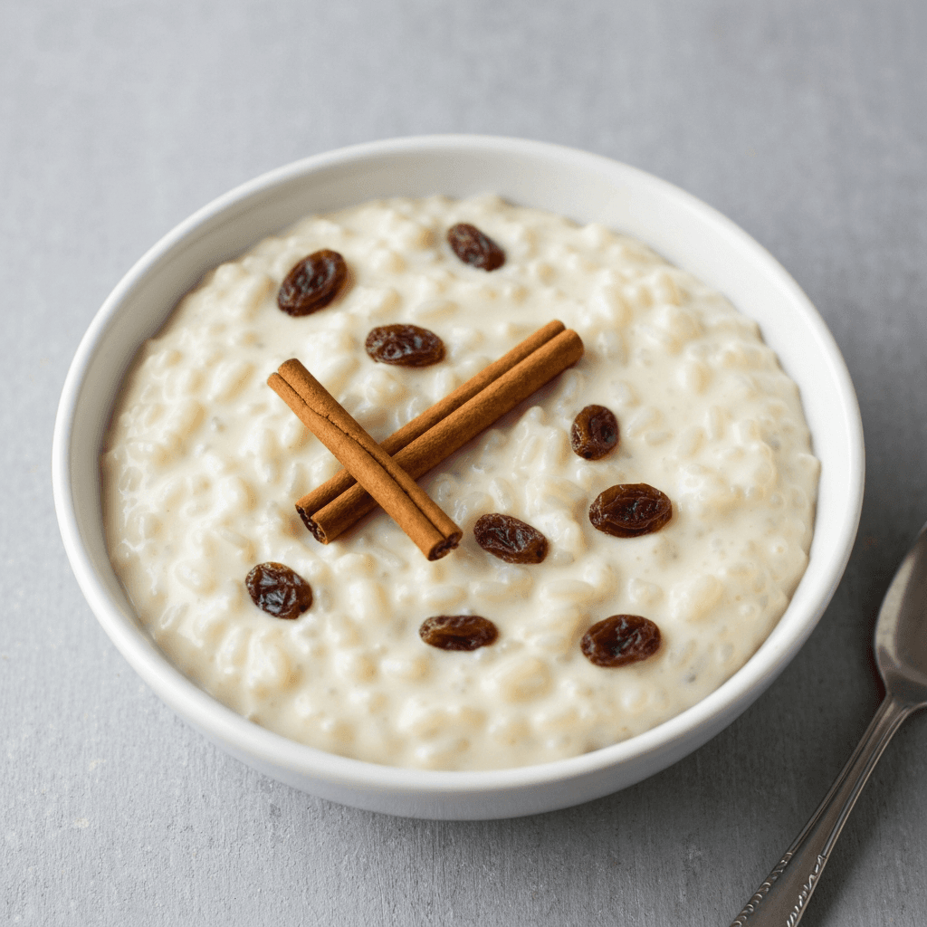 Colombian-Style Rice Pudding with Cinnamon and Raisins
