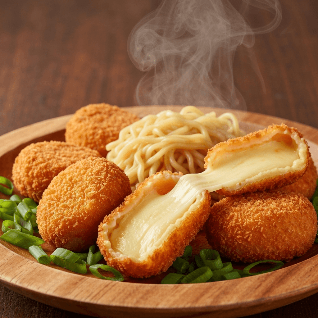 Ramen Noodle and Cheese Croquettes