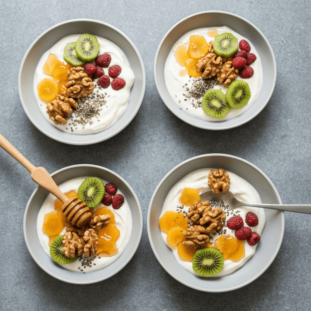 Greek Yogurt Breakfast Bowls with Honey and Fruit