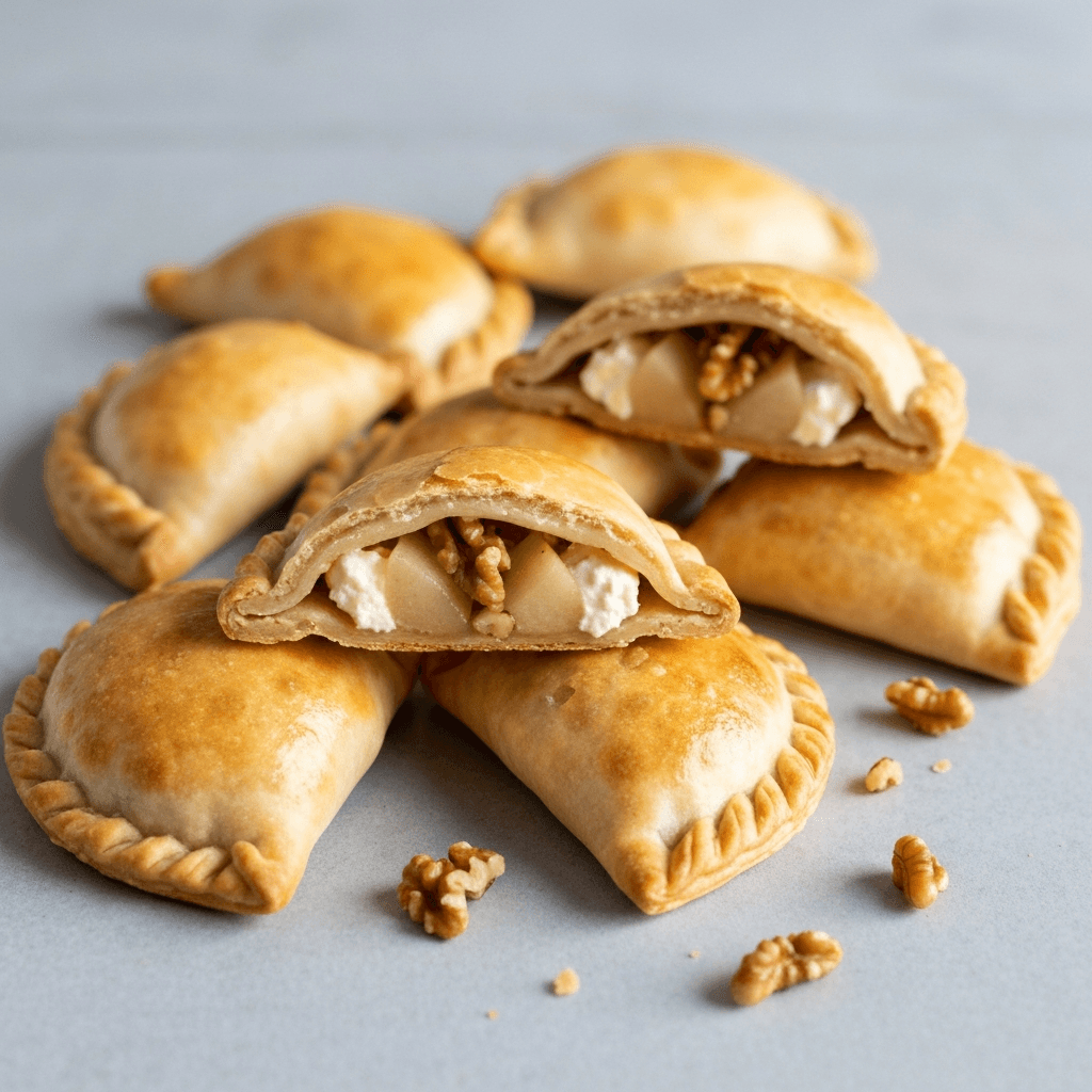 Pear & Gorgonzola Empanadas with Honey Walnuts