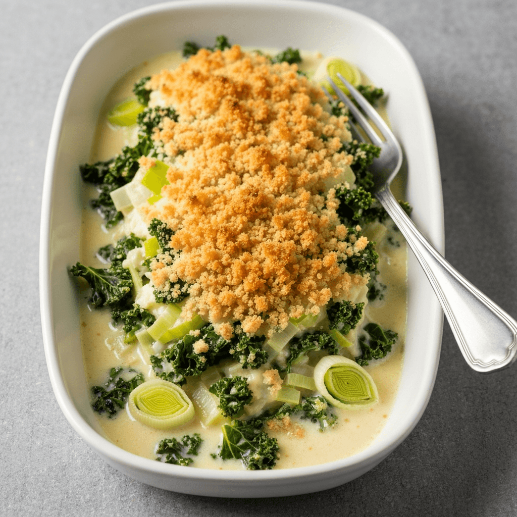 Kale and Leek Gratin