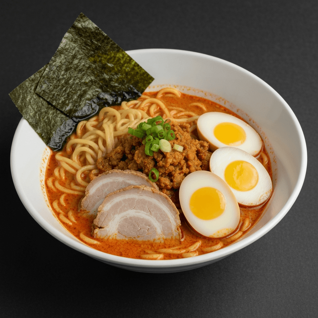 Laksa Curry Mee Ramen with Sourdough Ajitama Eggs
