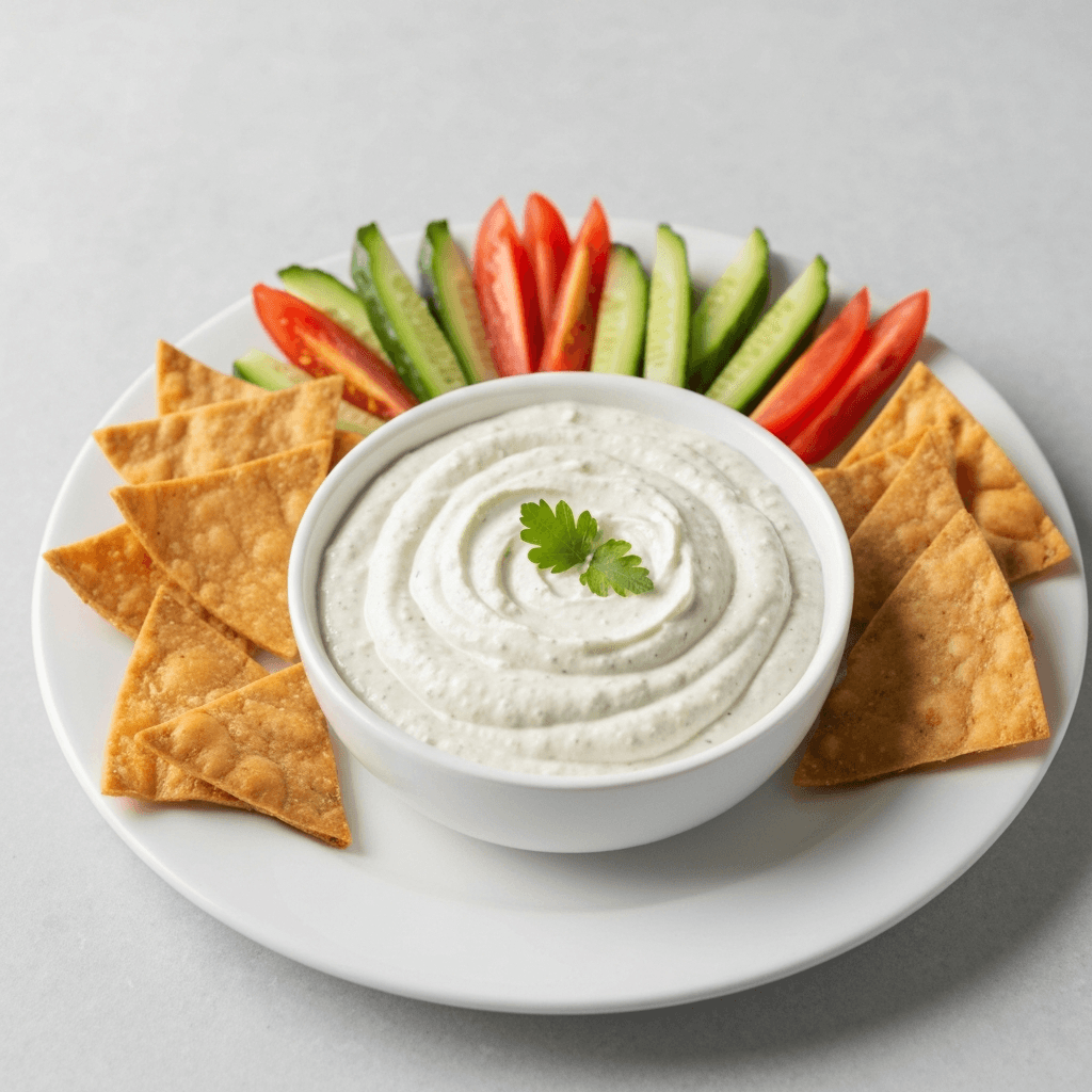 Whipped Feta Dip with Pita Chips and Crudités
