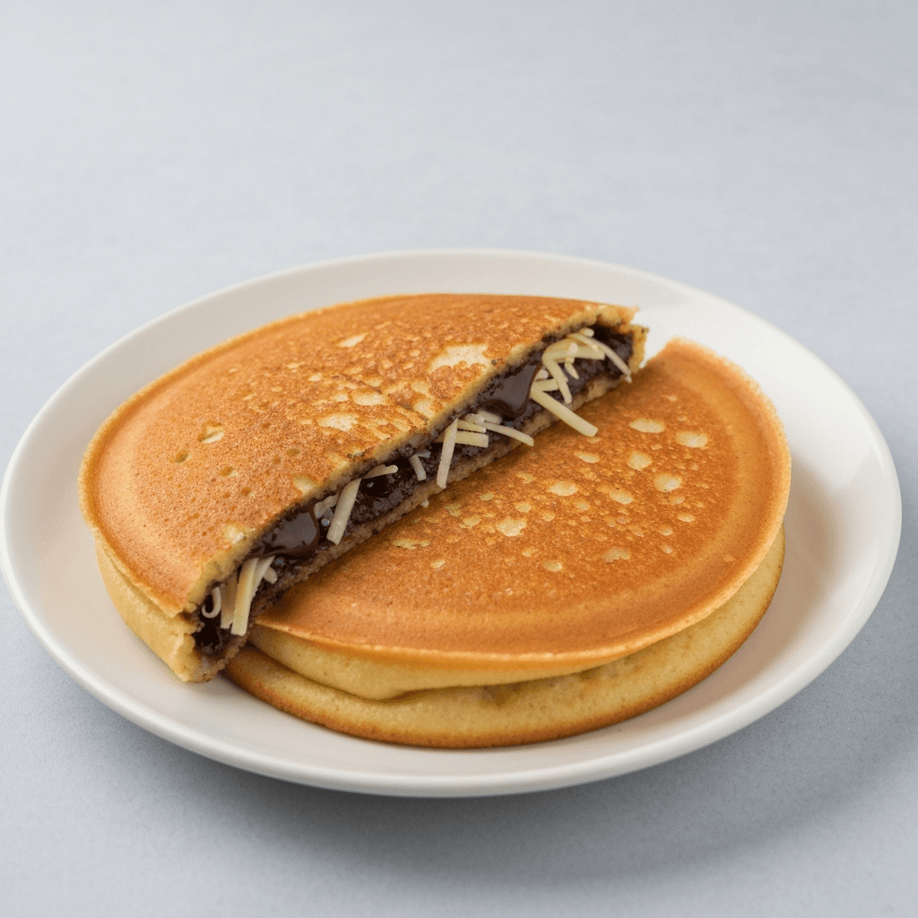 Martabak Manis (Sweet Pancake) with Chocolate and Cheese