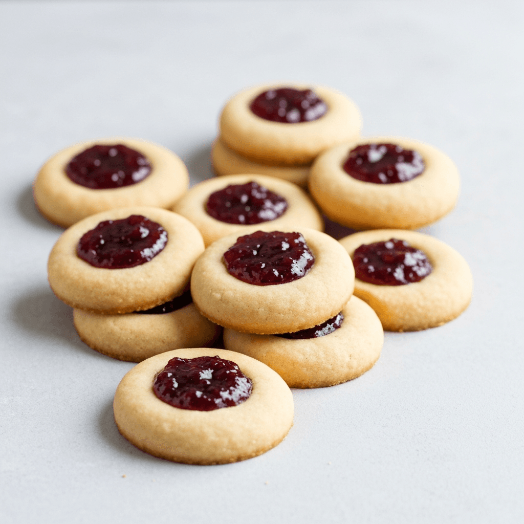 Saskatoon Berry Jam Thumbprint Cookies