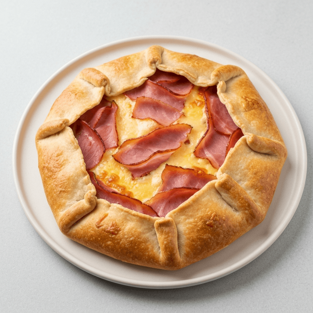 Ham and Cheese Galette with Dijon Mustard
