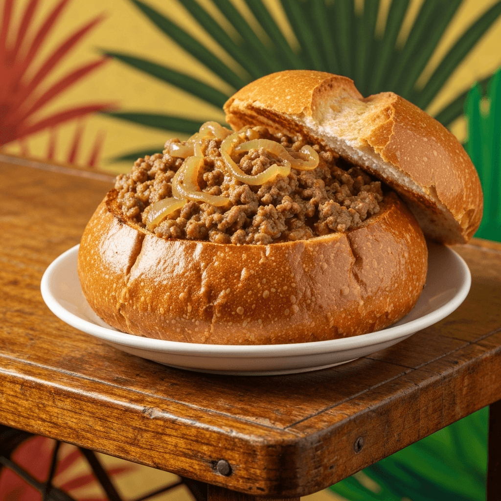 Bobotie Bunny Chow (Bread Bowl)