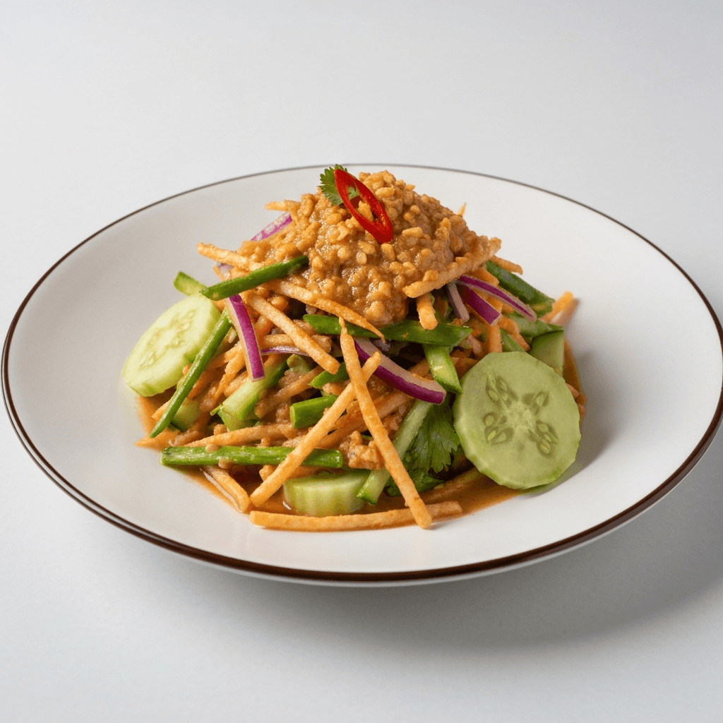 Karedok (Raw Vegetable Salad) with Peanut Dressing