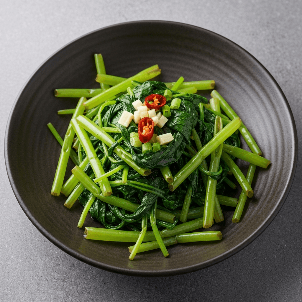 Sichuan Style Stir-Fried Water Spinach (Ong Choy)