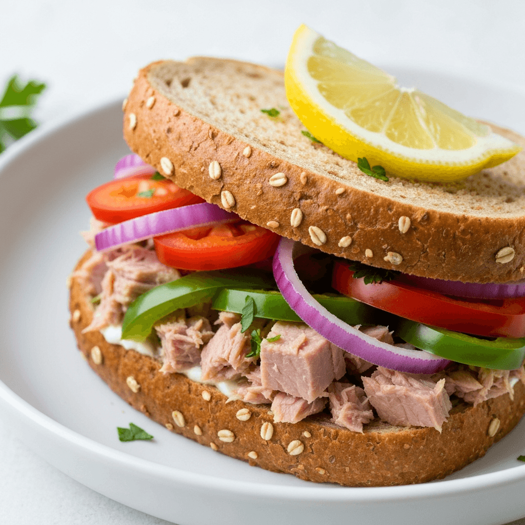 Speedy Tuna Salad Sandwich on Whole Wheat