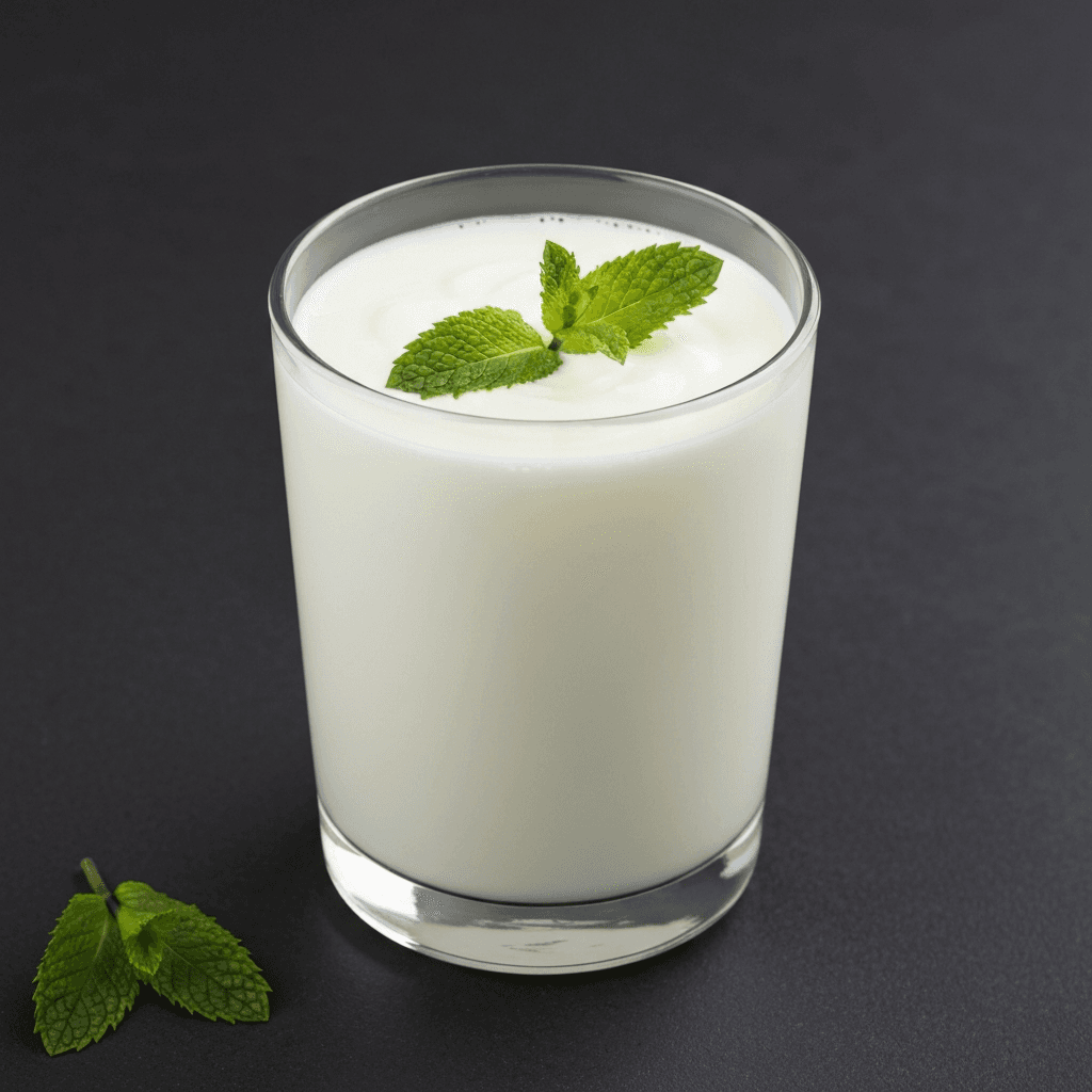Ayran (Turkish Yogurt Drink) with Mint