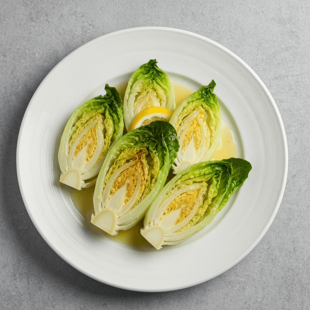 Braised Lettuce Hearts with Jersey Butter and Lemon