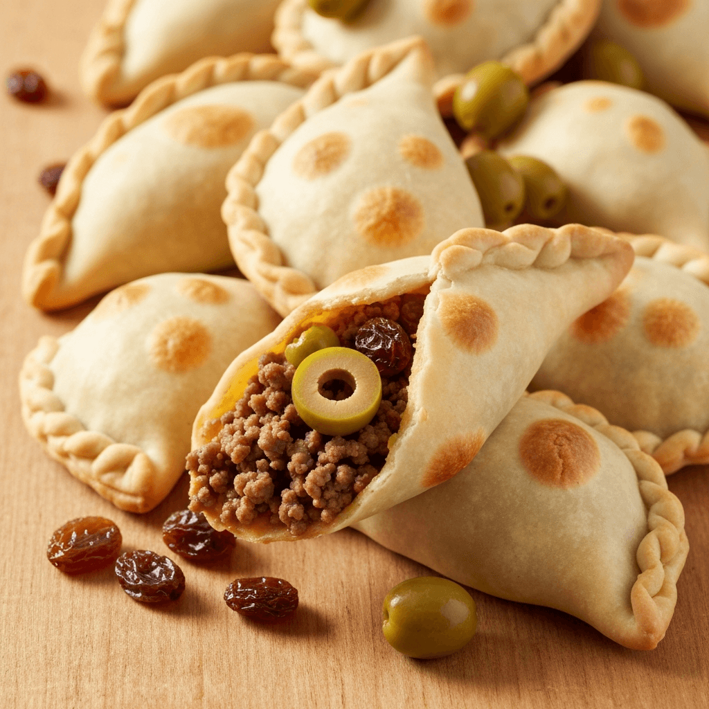 Picadillo Empanadas with Green Olives and Raisins