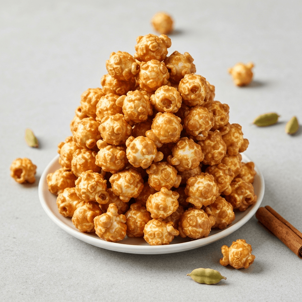 Spiced Chai Latte Popcorn with Ginger and Cinnamon