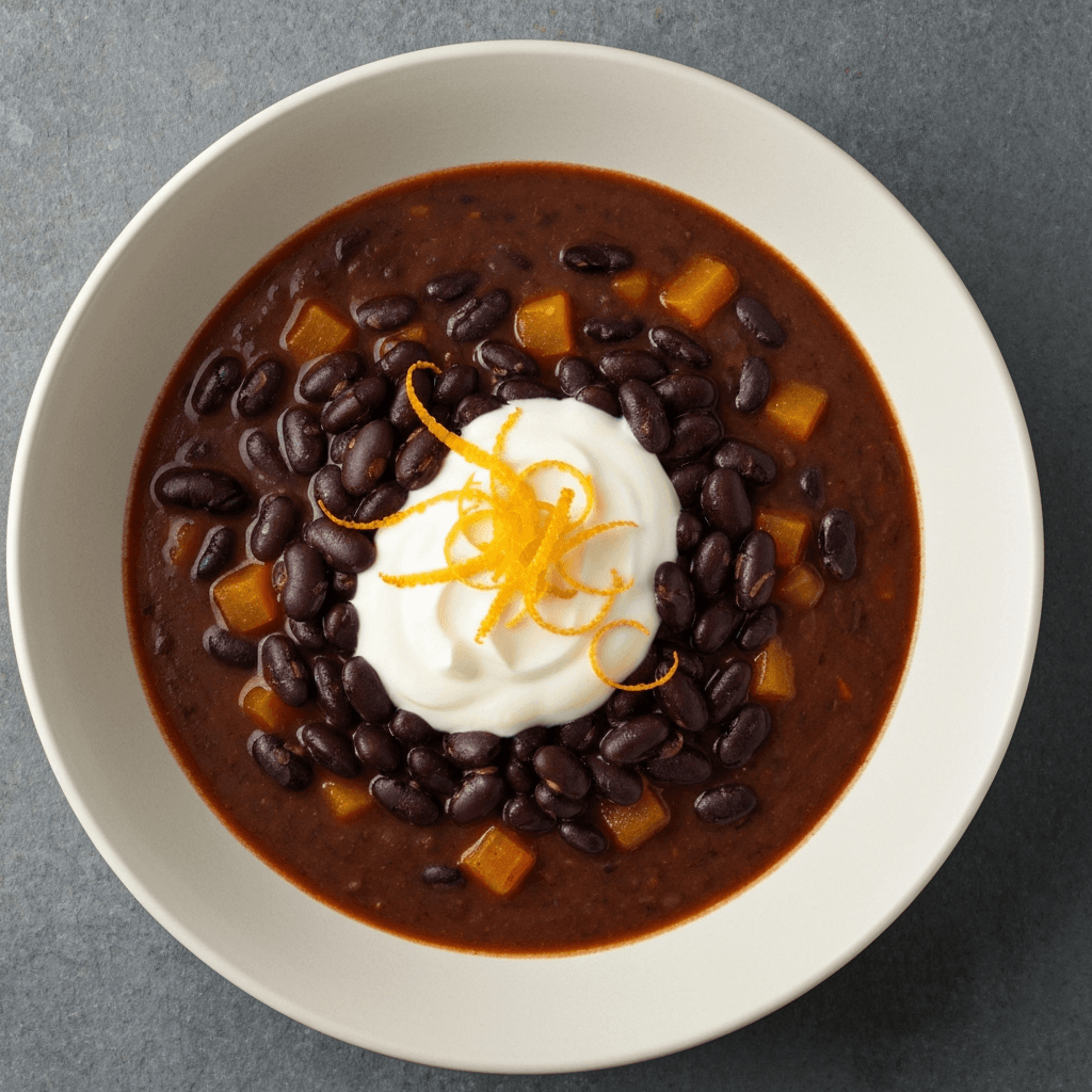 Brazilian Black Bean Soup with Smoked Paprika and Orange