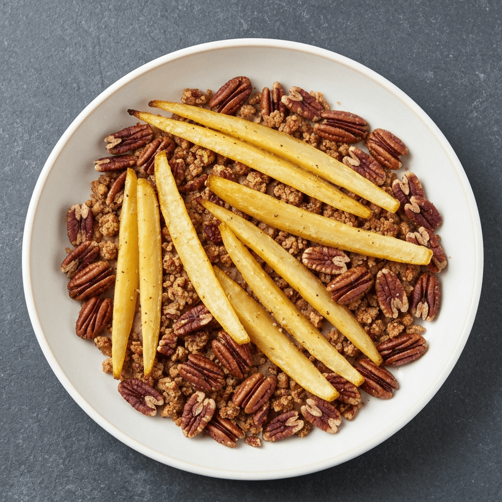 Sweet & Savory Roasted Parsnip Breakfast with Maple-Pecan Crumble