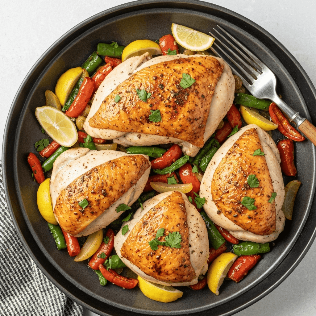 Lemon Herb Roasted Chicken and Vegetables (Gluten-Free)
