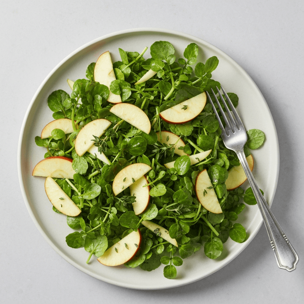 Watercress and Apple Salad with Lemon-Thyme Vinaigrette