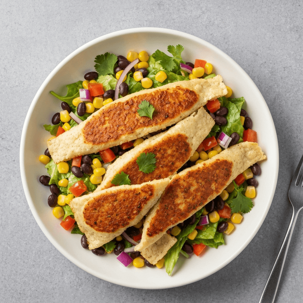 Deconstructed Tamale Salad with Cilantro-Lime Dressing