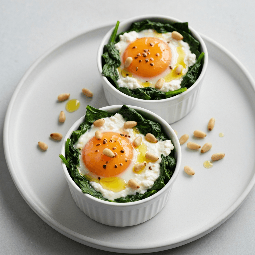 Spinach and Ricotta Baked Eggs